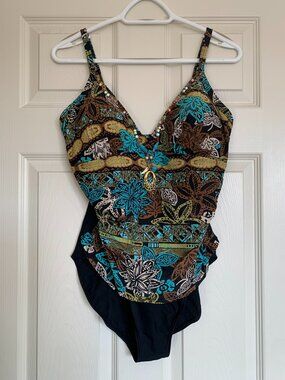 One Piece Tropical Bathing Suit by FantaSizer